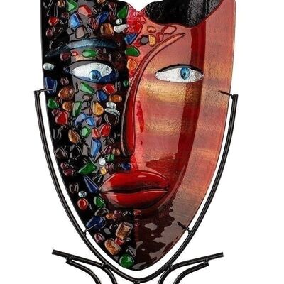 Glass art decorative vase Face 589