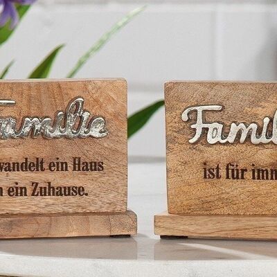 Holz Botschaften "Familie" VE 8 so644