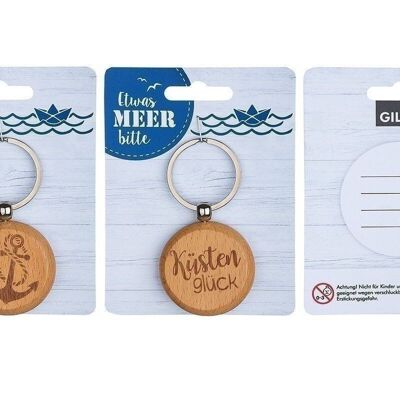 wood key ring "Coastal Happiness" VE 12663