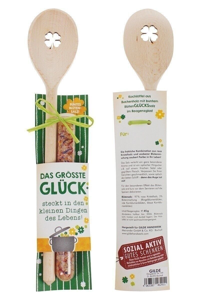 Wooden cooking spoon + flower salt VE 6678