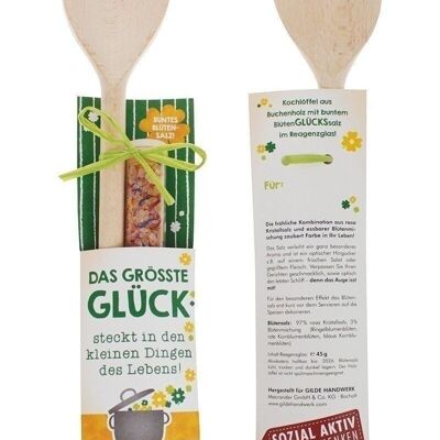 Wooden cooking spoon + flower salt VE 6678