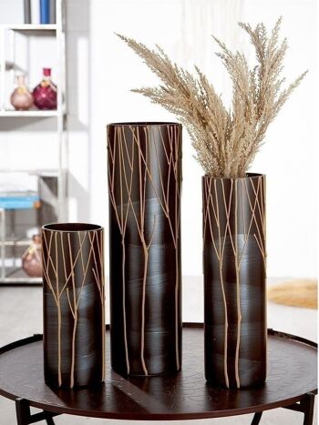 Vase cylindre en verre "branches"683 2