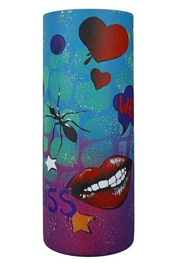 Vase Cylindre En Verre Street Art690 1