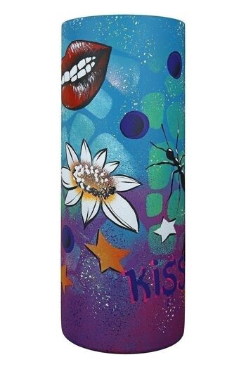 Vase Cylindre En Verre Street Art690 3