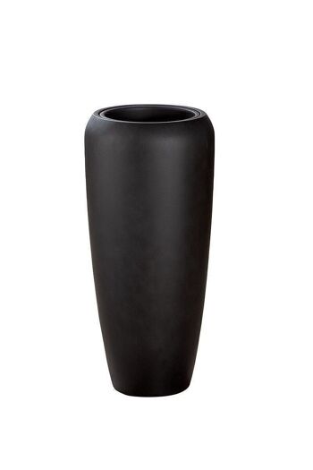 Vase décoratif Creasto "Nero" noir mat.706 1