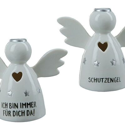 Porcelain figure guardian angel with saying VE 8 so763