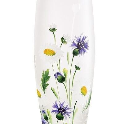 Glas Ovalvase "Wildblumen" 801