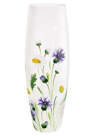 Vase ovale en verre "Fleurs sauvages" 801 1