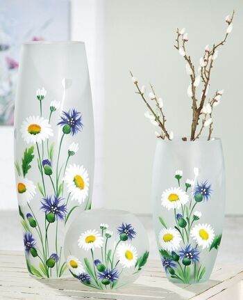 Vase ovale en verre "Fleurs sauvages" 801 2