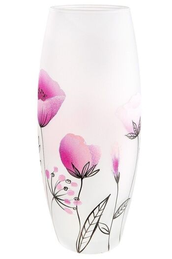Vase ovale en verre "Fleuri" VE 2802 3