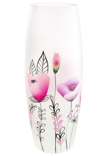 Vase ovale en verre "Fleuri" 804 1