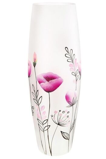 Vase ovale en verre "Fleuri" 805 1