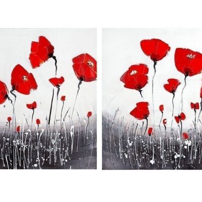 Tableau peinture "coquelicot" VE 2 so811