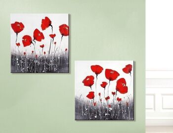 Tableau peinture "coquelicot" VE 2 so811 3