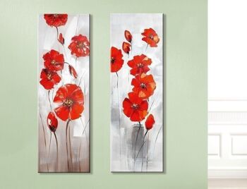 Tableau peinture "coquelicot" VE 2 so812 3