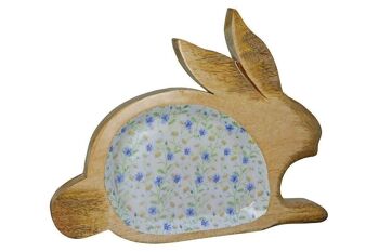 Bol en bois lapin "Fleurs sauvages" VE 2834 3