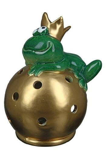 Grenouille lanterne en céramique sur boule VE 2874 3