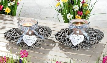 Coeur de lanterne en bois de saule « Garden Love » VE 6886 2