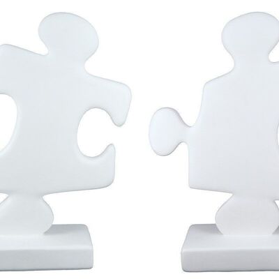 Poly scultura "Puzzle" bianco opaco PU 2 so953