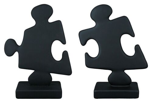 Poly Skulptur "Puzzle"matt schw VE 2 so954