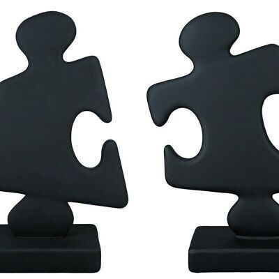 Poly escultura "Puzzle" mate negro PU 2 so954