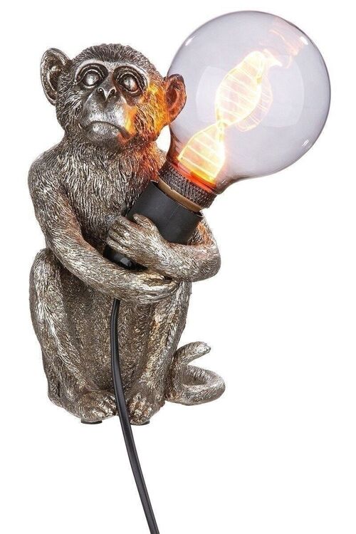 Poly Lampe "Monkey" ant.silber 955