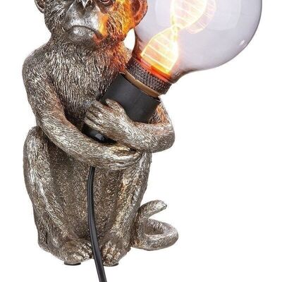 Poly Lampe "Monkey" ant.silber 955