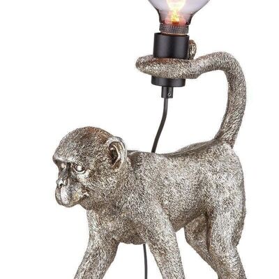 Poly Lampe "Monkey" ant.silber 956
