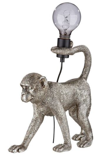 Lampe poly "Singe" argent antique 956 3