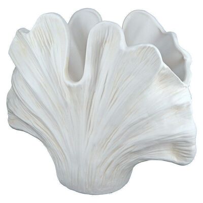 Ceramic vase "Ginkgo" matt white VE 2995