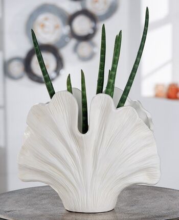 Vase en céramique "Ginkgo" blanc mat VE 2995 2