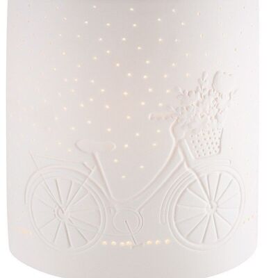 Lámpara de porcelana "bicicleta de flores" 1042