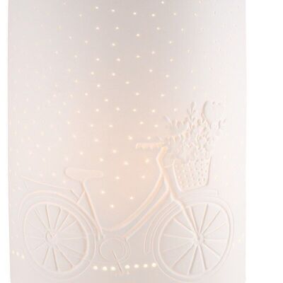 Lampe en porcelaine "vélo fleuri" 1043