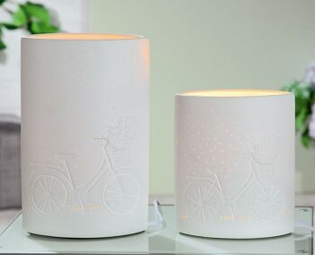 Lampe en porcelaine "vélo fleuri" 1043 2