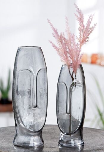 Vase en verre "Moai"1076 2