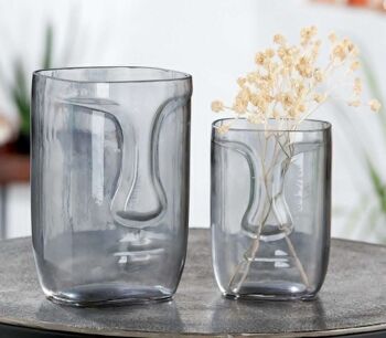 Vase en verre "Visage" 1078 2