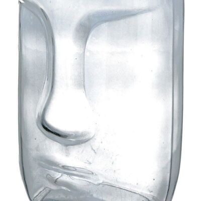 Glass vase "Face" 1079