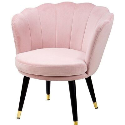 Chaise longue en bois "Soft" rose 1114