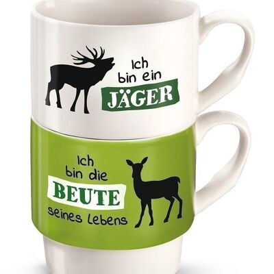 Tasse empilable en porcelaine en 2 parties "Jagd" VE 61123