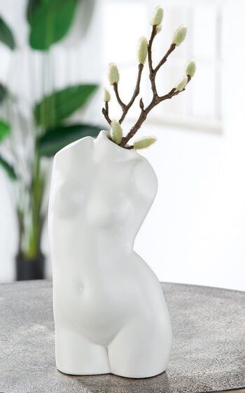 Vase en céramique "White Lady" blanc mat VE 41266 2