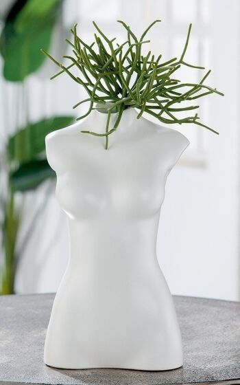 Vase en céramique "White Lady" blanc mat VE 31268 2