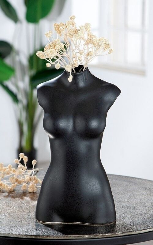 Keramik Vase "Black Lady"matt schw VE 31269