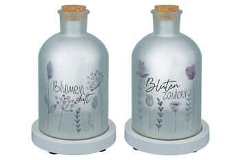 Bouteille LED en verre "Blossom Magic" VE 4 so1287 3