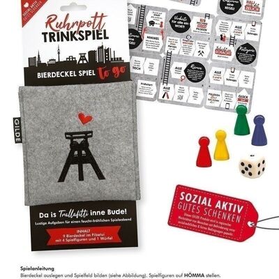 Gioco di bevute in feltro “Ruhrpott” to go VE 61317