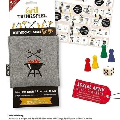 Filz Trinkspiel "Grill" to go VE 61321