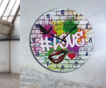 Horloge Murale MDF Street Art "Amour" VE 41322 2