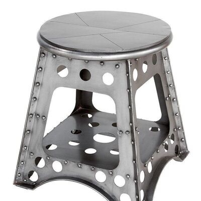 Tabouret métal "Aviation" argent 1460