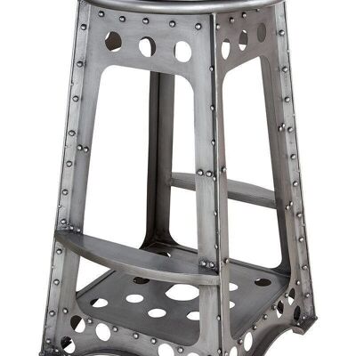 Metal stool "Aviation" silver 1461