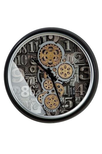 Horloge murale métal verre "Chiffres" 1467 1