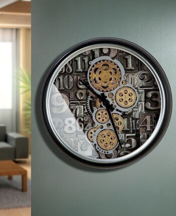 Horloge murale métal verre "Chiffres" 1467 2